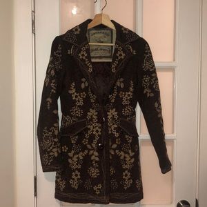 Paparazzi embroidered trench coat